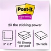 image:imagePostit Super Sticky Notes 24 Sticky Note Pads 3 x 3 in School Supplies Office Products Sticky Notes for Vertical Surfaces Monitors Walls and Windows Canary Yellow6 x 6 Pack of 8
