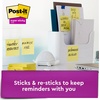 image:imagePostit Super Sticky Notes 3 Sticky Note Pads 3 x 3 in School Supplies for Students Ideal for Textbooks Notebooks Walls and Vertical Surfaces Canary Yellow