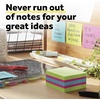 image:imagePostit Super Sticky Notes 3 in x 3 in 1 Cube 2X the Sticking Power Bright Colors Recyclable 2027SSGFA Pack of 23 x 3