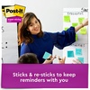image:imagePostit Super Sticky Notes 3 in x 3 in 1 Cube 2X the Sticking Power Bright Colors Recyclable 2027SSGFA Pack of 23 x 3 Pack of 2
