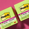 image:imagePostit Super Sticky Notes 3 in x 3 in 1 Cube 2X the Sticking Power Bright Colors Recyclable 2027SSGFA Pack of 23 x 3 Pack of 2