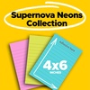 image:imagePostit Super Sticky Notes 4x6 in Supernova Neons Collection Lined 3 PadsPack 46453SSAN Pack of 2Aqua Splash  Acid Lime  Tropical Pink
