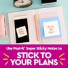 image:imagePostit Super Sticky Notes 5 Note Pads 3x3 in 2X the Sticking Power School Supplies and Office Products Sticky Notes for Vertical Surfaces Monitors Walls and Windows Simply SereneSimply Serene  2 Pack