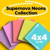 image:imagePostit Super Sticky Notes 6 Lined Sticky Note Pads 4 x 4 in Back to School Supplies Office Products 2X the Sticking Power Supernova Neons Collection4 x 4