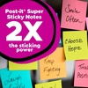image:imagePostit Super Sticky Notes Assorted Bright Colors 3x3 in 15 PadsPack 45 SheetsPad 2X The Sticking Power Recyclable Apple Pack32 x 31