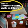 image:imagePostit Super Sticky Notes Assorted Bright Colors 3x3 in 15 PadsPack 45 SheetsPad 2X The Sticking Power Recyclable Apple Pack32 x 31 Pack of 6