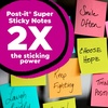 image:imagePostit Super Sticky Notes Assorted Bright Colors 3x3 in 15 PadsPack 45 SheetsPad 2X The Sticking Power Recyclable Apple Pack32 x 31 Pack of 6