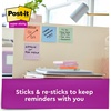image:imagePostit Super Sticky Recycled Notes 3x3 in 24 Pads 2X The Sticking Power Bali Collection Pastel Colors Lavender Apricot Blue Pink Mint 30 Recycled Paper 65424NHCP3 x 3