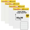 image:imageBundle of Postit Super Sticky Easel Pad 25 in x 30 in 2 White Pads  2 Lined Pads 30 SheetsPad Self Stick Flip Chart Paper Teacher Anchor Flip Chart Paper Super Sticking Power