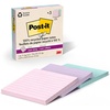image:imagePostit 100 Recycled Paper Super Sticky Notes 4 in x 4 in 3 Pads 70 Sheets per Pad Wanderlust Pastels Back to School Supplies and Office ProductsPink Salt  Fresh Mint  Orchid Frost