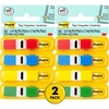 image:imagePostit Flags 35Dispenser 4 Dispensers 47 in Wide Assorted Primary Colors 6834 Pack of 203 x 27 Pack of 2