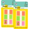 image:imagePostit Flags 60OntheGo Dispenser 1 DispenserPack 1 in Wide Orange Lime Pink 680OLP Pack of 204 x 28 Pack of 2