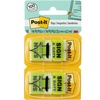 image:imagePostit Sign and Date Flags 50Dispenser 2 DispensersPack 1 in Wide Bright Green 680SD2 Pack of 2Bright Green