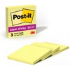 image:imagePostit Super Sticky Lined Notes 3 Sticky Note Pads 4 x 4 in School Supplies Office Products Sticky Notes for Vertical Surfaces Monitors Walls and Windows Canary Yellow