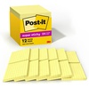 image:imagePostit Super Sticky Notes 12 Lined Sticky Notes Pads 4 x 4 in School Supplies and Oce Supplies 2X the Sticking Power Canary Yellow51 x 42 Pack of 6