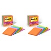 image:imagePostit Super Sticky Notes 3x3 in 6 Pads 2X The Sticking Power Energy Boost Collection Bright Colors Orange Pink Blue GreenRecyclable 6546SSAU3x3 Pack of 2