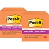 image:imagePostit Super Sticky Notes 5 Sticky Note Pads 3 x 3 in School Supplies Office Products StickyNotes for Vertical Surfaces Monitors Walls and Windows Vital Orange Pack of 2