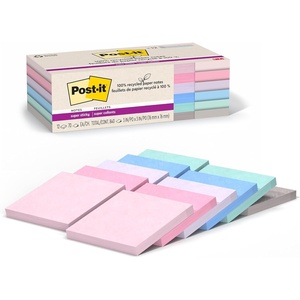 image:imagePostit 100 Recycled Paper Super Sticky Notes Canary Yellow 3 in x 3 in 12 Sticky Note Pads 70 Sheets per Pad School Supplies and Office ProductsWanderlust Pastels
