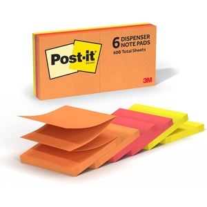 image:imagePostit Dispenser PopUp Sticky Notes 6 Sticky Notes Pads 3 x 3 in School Supplies and Oce Supplies Use with Postit Note Dispensers Sunburst Collection