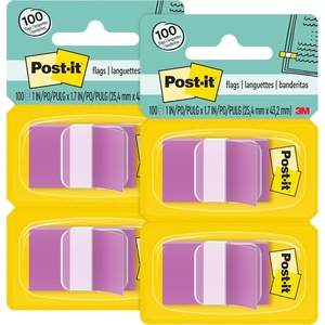 image:imagePostit Flags 50Dispenser 2 DispensersPack 1 in Wide Purple 680PU2 Pack of 2