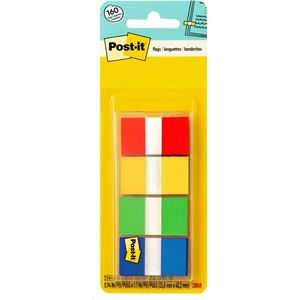 image:imagePostit Flags 80OnTheGo Dispenser 2 DispensersPack 1 in Wide Assorted Primary Colors 680RYGB2 Pack of 276 x 28