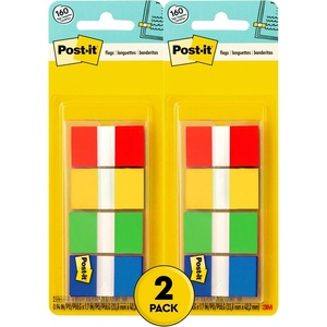image:imagePostit Flags 80OnTheGo Dispenser 2 DispensersPack 1 in Wide Assorted Primary Colors 680RYGB2 Pack of 276 x 28 Pack of 2