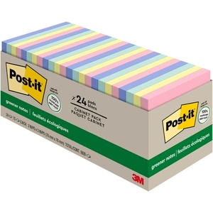 image:imagePostit Greener Notes 3x3 in 24 Pads Americas 1 Favorite Sticky Notes Sweet Sprinkles Collection Pastel Colors Clean Removal 100 Recycled Material 654R24CPAP74 x 32