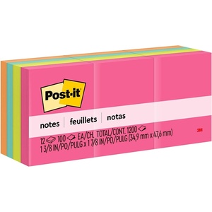 image:imagePostit Mini Notes 1 38 in x 1 78 in 12 Sticky Notes Pads 100 Sheets per Pad Poptimistic Collection School Supplies and Oce Products The Original Postit Note12 Pads