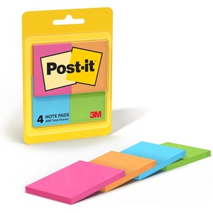 image:imagePostit Mini Notes 1 38 in x 1 78 in 4 Sticky Notes Pads 50 Sheets per Pad Poptimistic Collection School Supplies and Oce Products The Original Postit Note