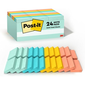 image:imagePostit Notes 1 38 in x 1 78 in 24 Sticky Note Pads 100 Sheets per Pad Beachside Caf Collection School Supplies and Office Products