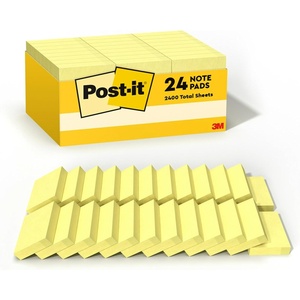 image:imagePostit Notes 138 x 1 78 in 24 Sticky Notes Pads 100 Sheets per Pad Canary Yellow The Original Postit Note School Supplies and Oce Products1 38 x 1 78