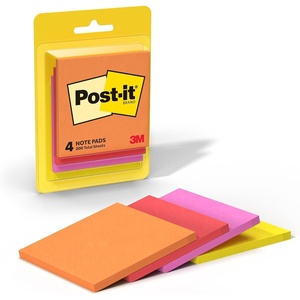 image:imagePostit Notes 18 Sticky Notes Pads 3 x 3 in School Supplies and Oce Supplies Sunburst Collection4 Pads