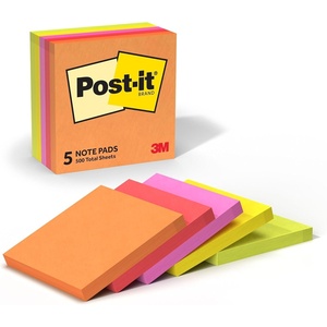 image:imagePostit Notes 18 Sticky Notes Pads 3 x 3 in School Supplies and Oce Supplies Sunburst Collection5 Pads