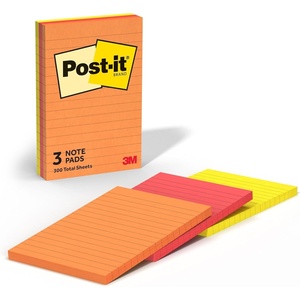 image:imagePostit Notes 3 Lined Sticky Notes Pads 4 x 6 in School Supplies and Oce Supplies Sunburst Collection6 x 4