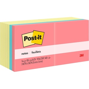 image:imagePostit Notes 3 in x 3 in 14 Sticky Notes Pads 100 Sheets per Pad Poptimistic Collection Back to School Supplies and Oce Products