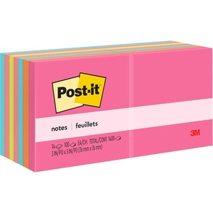 image:imagePostit Notes 3 in x 3 in 14 Sticky Notes Pads 100 Sheets per Pad Poptimistic Collection School Supplies and Oce Products The Original Postit Note14 Pads