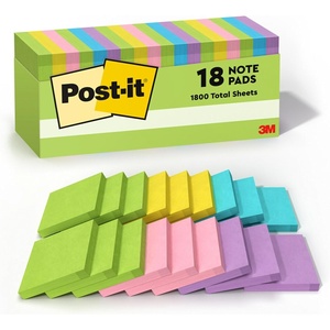 image:imagePostit Notes 3 in x 3 in 18 Sticky Notes Pads 100 Sheets per Pad Floral Fantasy Collection School Supplies and Oce ProductsJaipur Collection