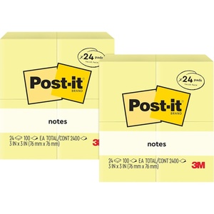 image:imagePostit Notes 3 in x 3 in 24 Sticky Notes Pads The Iconic Canary Yellow Note New Year Organization or Second Semester School Supplies 100 Sheets per Pad Pack of 23 x 3 Pack of 2
