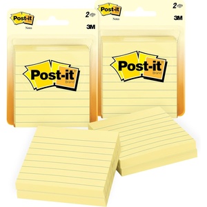 image:imagePostit Notes 3x3 in 2 Pads Canary Yellow Clean Removal Recyclable Pack of 23 in x 3 in Pack of 2