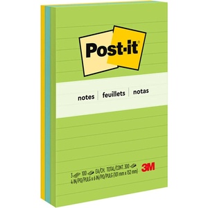 image:imagePostit Notes 4x6 in 3 Pads Americas 1 Favorite Sticky Notes Floral Fantasy Collection Bold Colors Clean Removal Recyclable 6603AU6 x 4