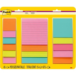 image:imagePostit Super Sticky Notes 15 Sticky Note Pads MultiSize Back to School Supplies Office Products 2X the Sticking Power Supernova Neons Collection12 Pack