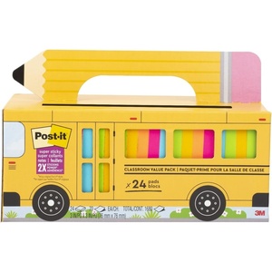 image:imagePostit Super Sticky Notes 24 Sticky Notes Pads 3 x 3 in School Supplies and Oce Supplies 2X the Sticking Power Assorted Brights3 in x 3 in