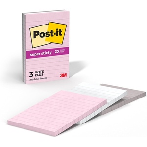 image:imagePostit Super Sticky Notes 3 Lined Sticky Notes Pads 4 x 6 in School Supplies and Oce Supplies 2X the Sticking Power Simply Serene CollectionSimply Serene