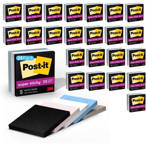 image:imagePostit Super Sticky Notes 5 Note Pads 3x3 in 2X the Sticking Power School Supplies and Office Products Sticky Notes for Vertical Surfaces Monitors Walls and Windows Simply SereneSimply Serene  24 Pack