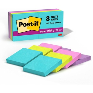 image:imagePostit Super Sticky Notes 8 Sticky Note Pads 1875 x 1875 in Back to School Supplies Office Products 2X the Sticking Power Supernova Neons Collection