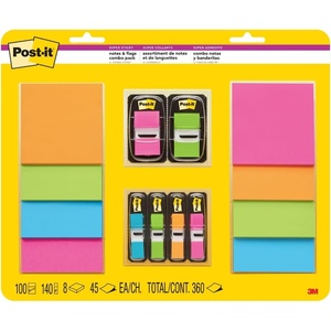 image:imagePostit Super Sticky Notes and Flags 3x3 in Pack of 8 Pads and 6 Flags Assorted Colors 6548SS2F08 x 119
