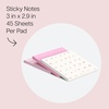 image:imagePostit Polished Patterns Sticky Notes Bubble Blush Design Featuring 1 Dot Pattern 1 Positively Pink and 1 Pink Salt Sticky Note Pad 3 in x 29 in 45 Sheets per PadBubble Blush