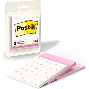 image:imagePostit Polished Patterns Sticky Notes Bubble Blush Design Featuring 1 Dot Pattern 1 Positively Pink and 1 Pink Salt Sticky Note Pad 3 in x 29 in 45 Sheets per PadBubble Blush