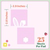 image:imagePostit Cute Sticky Notes 1 Pink Square Pad with White Bunny Ears and 1 Pink Pad with White Bunny Tail 29 in x 28 in 2 Sticky Note Pads with 50 Sheets EachBunny Ears and Bunny Tail