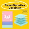 image:imagePostit Greener Popup Notes 12 Sticky Note Pads 3 x 3 in Made with 100 Recycled Paper Accordion Sticky Notes Work with PopUp Note Dispenser Sweet Sprinkles Collection